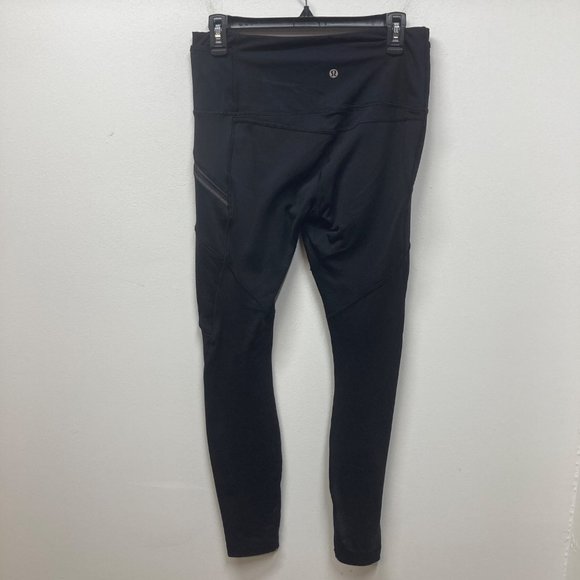 Lululemon hi rise black side pocket yoga leggings 8 - Picture 7 of 8